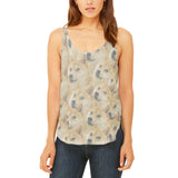 Doge Meme Funny Juniors Flowy Side Slit Tank Top front view