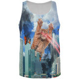 Giant Cat Laser Rampage and Destroy All Over Mens Tank Top front view