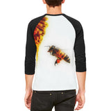 Honey Bee in Flight Mens Raglan T Shirt
