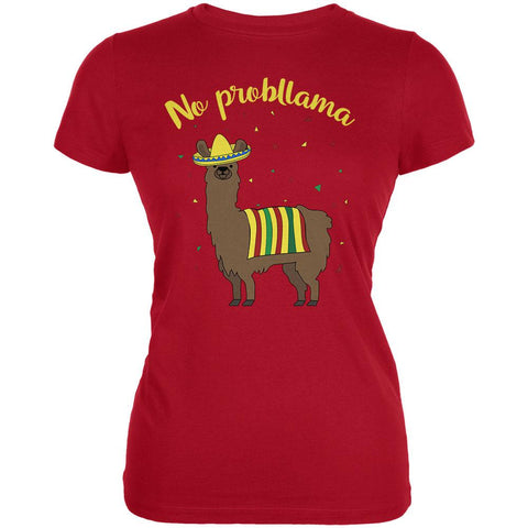 Cinco De Mayo Llama No Problem Problemo No Probllama Juniors Soft T Shirt