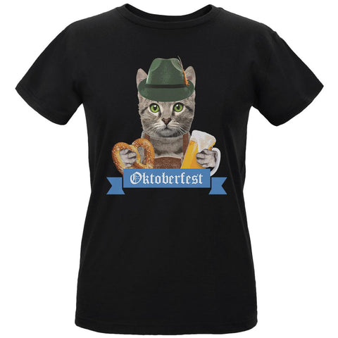 Oktoberfest Funny Cat Womens Organic T Shirt