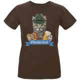 Oktoberfest Funny Cat Womens Organic T Shirt