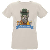 Oktoberfest Funny Cat Womens Organic T Shirt