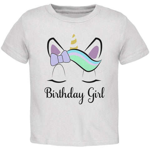 Birthday Girl Unicorn Toddler T Shirt
