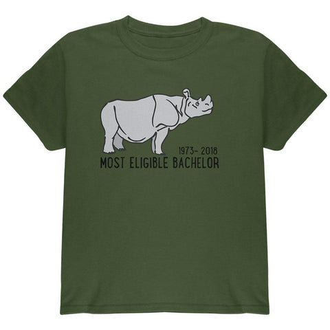 Sudan Last Male White Rhino World's Eligible Bachelor Youth T Shirt