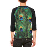 Peacock Feathers Mens Raglan T Shirt