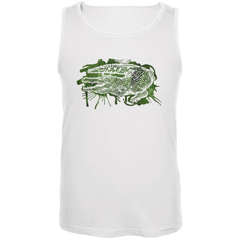Alligator Swamp Water Splatter Mens Tank Top