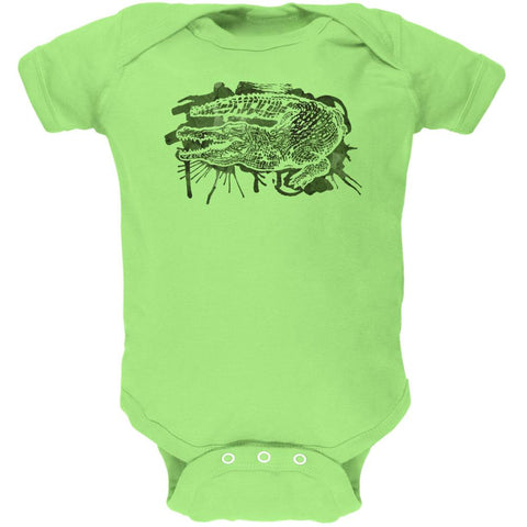 Alligator Swamp Water Splatter Soft Baby One Piece