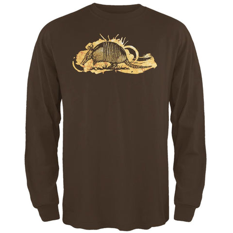 Armadillo Watercolor Splatter Mens Long Sleeve T Shirt
