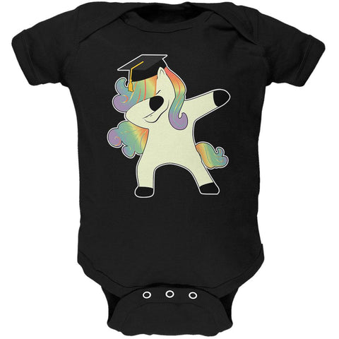 Dabbing Unicorn Graduate Soft Baby One Piece