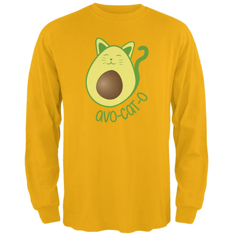 Cinco De Mayo Avocado Cat Avocato Mens Long Sleeve T Shirt front view