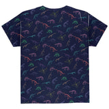 Dino Dinosaur Color Pattern Cute All Over Youth T Shirt