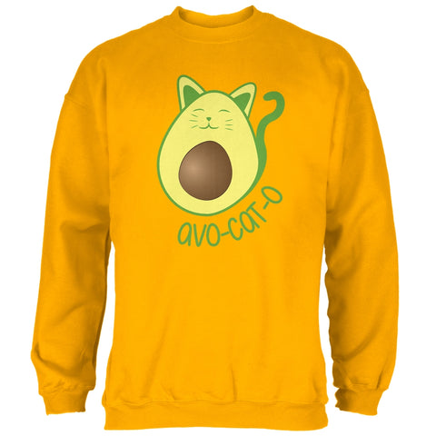 Cinco De Mayo Avocado Cat Mens Sweatshirt front view