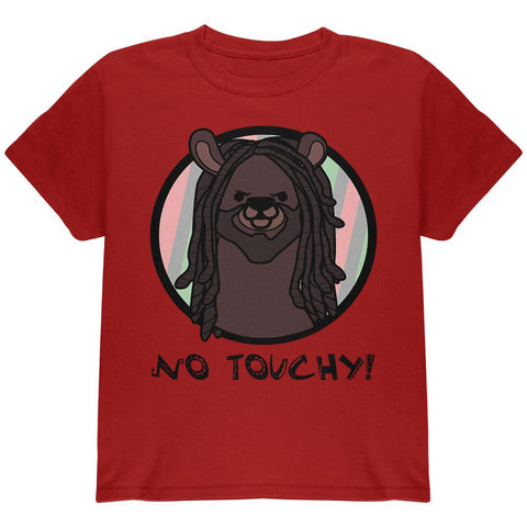 Llama No Touchy Don't Touch Hair Dreads Locks Youth T Shirt