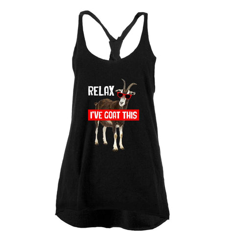 Relax I've Goat Got This Juniors Twist Tank Top