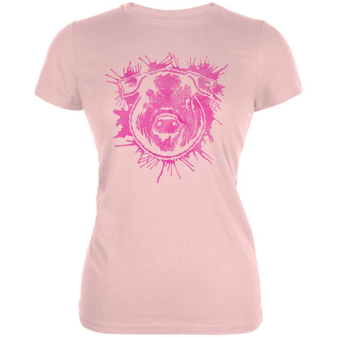 Piggy Pretty in Pink Juniors Soft T Shirt