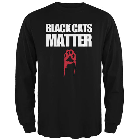 Black Cats Matter Mens Long Sleeve T Shirt front view