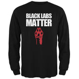 Black Labs Matter Mens Long Sleeve T Shirt front view