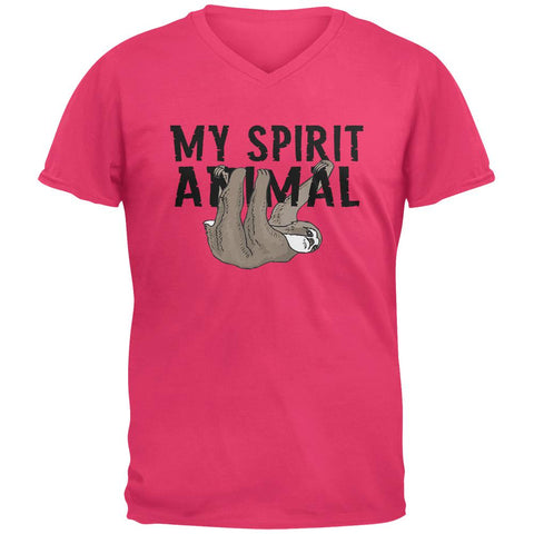 Sloth My Spirit Animal Mens V-Neck T Shirt
