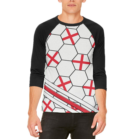World Cup England Soccer Ball Mens Raglan T Shirt  front view