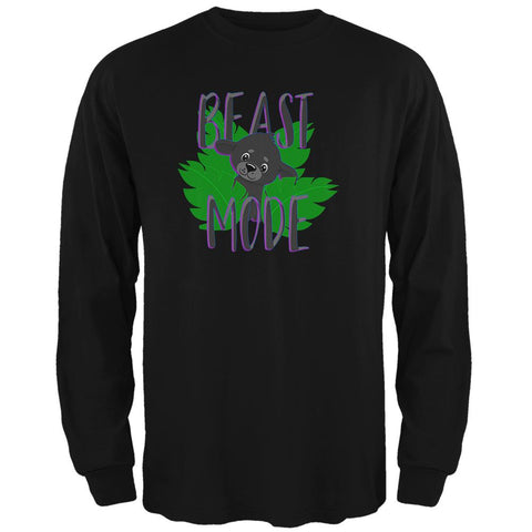 Beast Mode Cute Black Panther Cub Mens Long Sleeve T Shirt