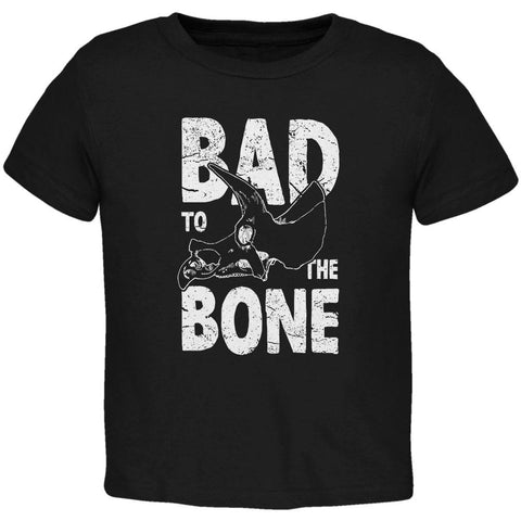 Dinosaur Triceratops Bad to the Bone Toddler T Shirt