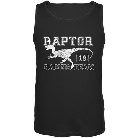 Dinosaur Velociraptor Raptor Racing Mens Tank Top