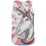 4th of July Freedom is Magical Unicorn All Over Mens Tank Top