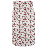 French Canadian Maple Leaf Fleur De Lis Moose Pattern All Over Mens Tank Top