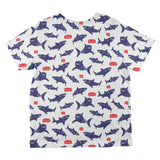Talking Sharks Got Fish Repeat Pattern All Over Toddler T Shirt