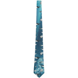 Shark Pattern Ocean All Over Neck Tie