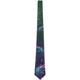 Galaxy Great White Shark Laser Beams All Over Neck Tie