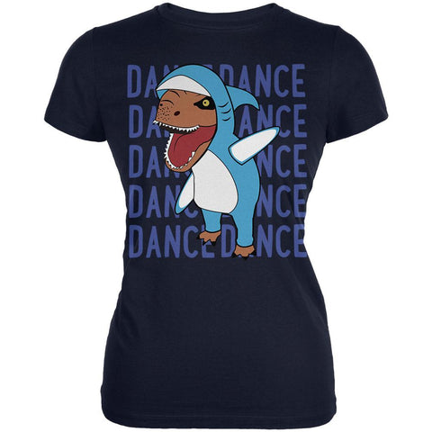 Halloween T-Rex Left Shark Costume Dance Juniors Soft T Shirt