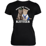 Oktoberfest Show Me Your Kitties Lederhosen Dirndl Beer Maiden Juniors Soft T Shirt