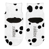 Halloween Dog Dalmatian Spots Costume All Over Toddler Ankle Socks
