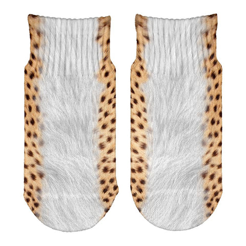 Halloween Cheetah Costume All Over Toddler Ankle Socks