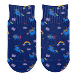 Flying Unicorn Unicorns Sky Repeat Pattern All Over Toddler Ankle Socks