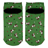 Retro Ferry Merry Christmas Ferret Pattern All Over Adult Ankle Socks