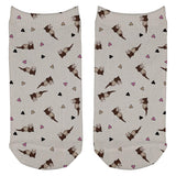 Retro Ferret Pattern All Over Adult Ankle Socks