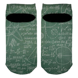 Giraffe Geek Math Formulas All Over Adult Ankle Socks