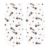 Retro Ferret Pattern All Over Toddler Ankle Socks
