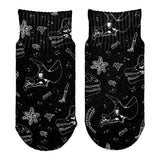 Dinosaur Dino Bones Fossil Pattern All Over Toddler Ankle Socks