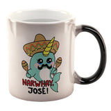 Christmas Narwhal Narwhay No Way Jose All Over Heat Changing Coffee Mug