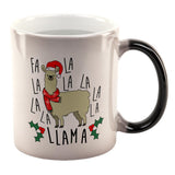 Christmas Fa La Llama All Over Heat Changing Coffee Mug