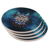 Totem Wolf is my Spirit Animal Set of 4 Round Sandstone Coasters