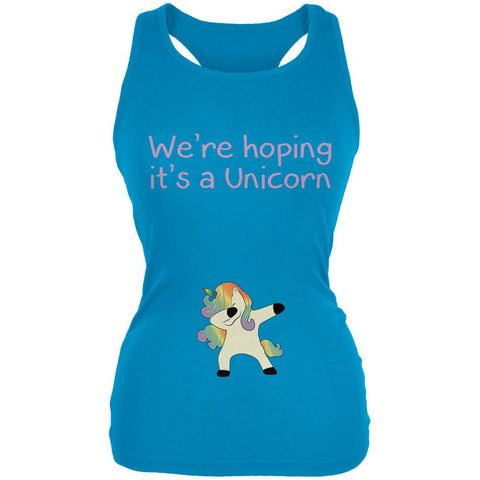 We're Hoping It's A Dabbing Unicorn Juniors Soft Tank Top