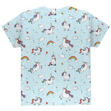 Flying Unicorn Unicorns Sky Repeat Pattern All Over Youth T Shirt