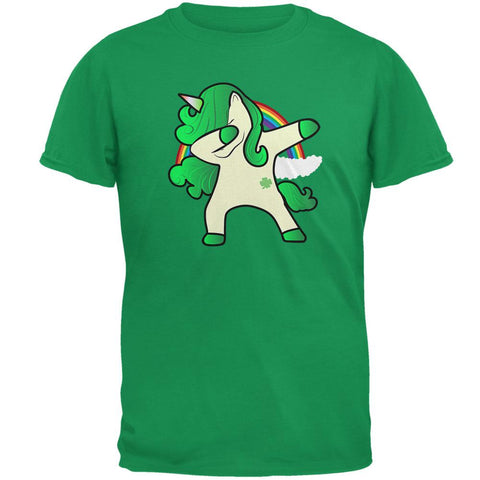St. Patrick's Day Irish Dabbing Unicorn Mens T Shirt