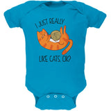 I Just Really Like Cats Ok Cute Soft Baby One Piece