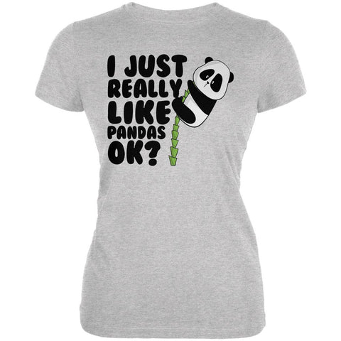 I Just Really Like Pandas Cute Juniors Soft T Shirt